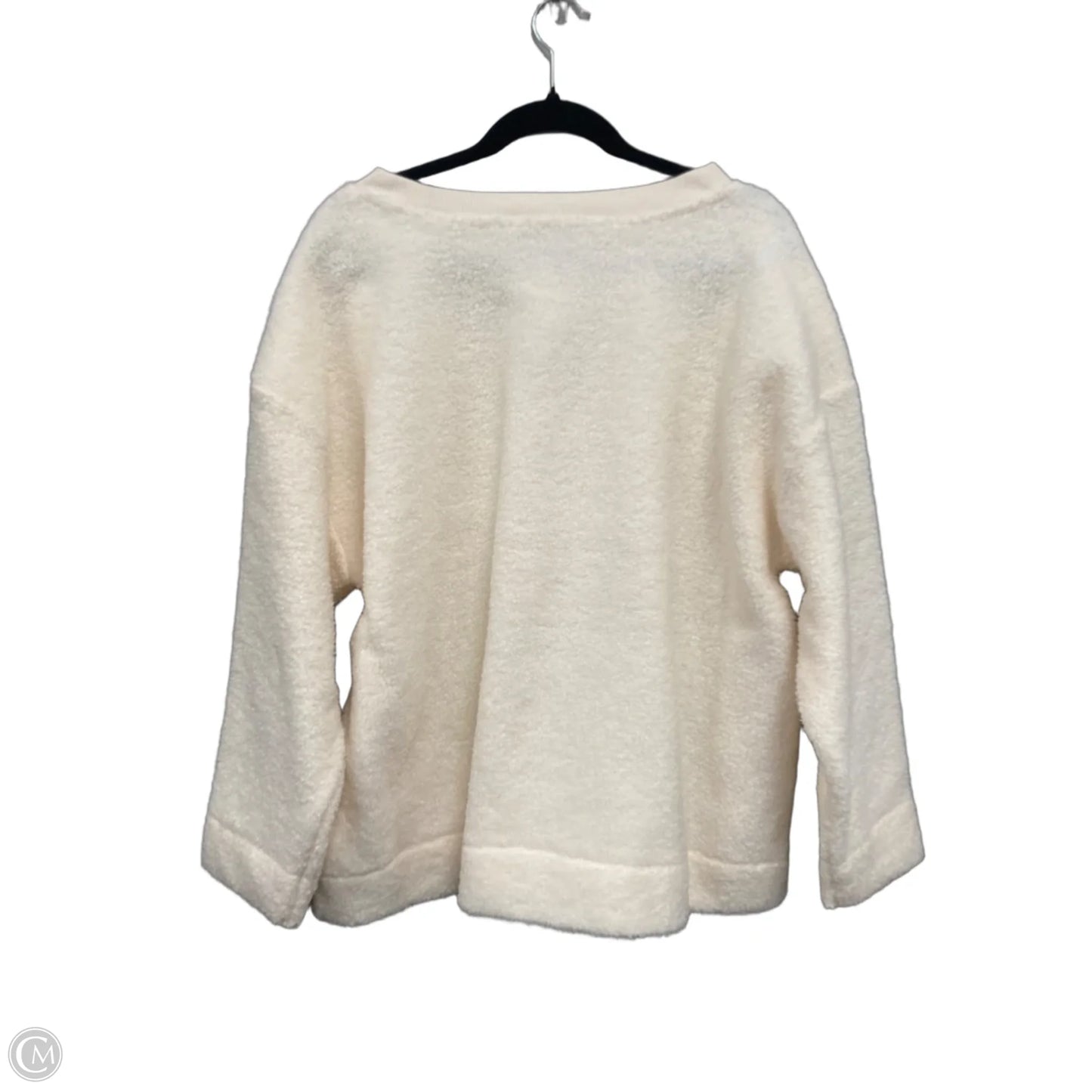 Sweatshirt Crewneck By Loft In Cream, Size: 1x