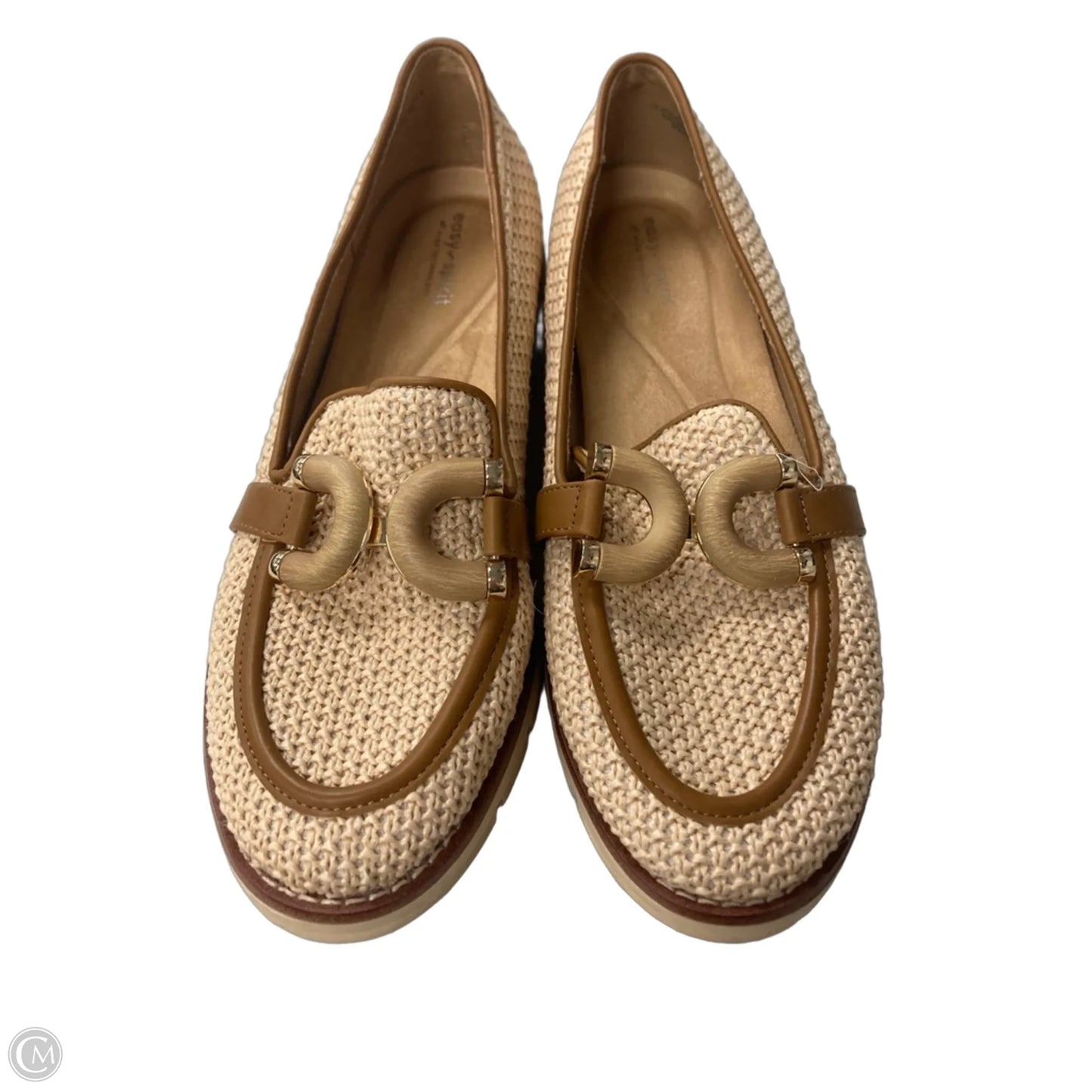 Shoes Flats By Easy Spirit In Brown & Tan, Size: 10