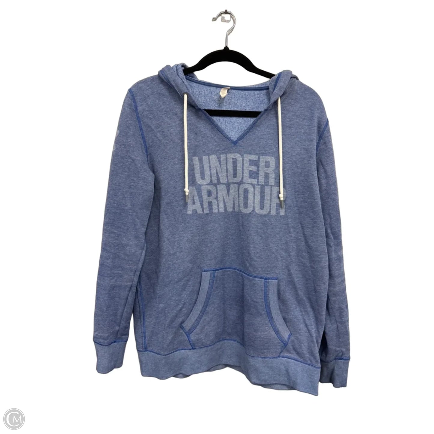 Sweatshirt Hoodie By Under Armour In Blue, Size: M