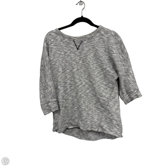 Sweatshirt Crewneck By Loft In Grey, Size: S