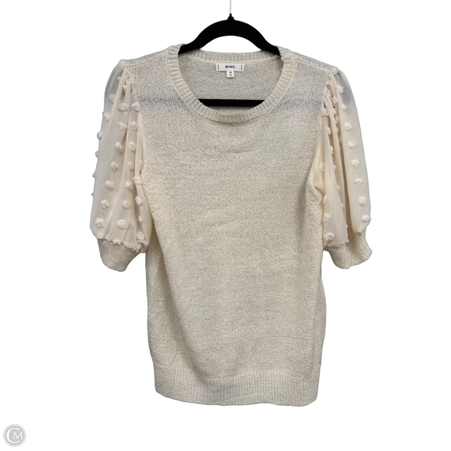 Sweater Short Sleeve By Mine In Cream
