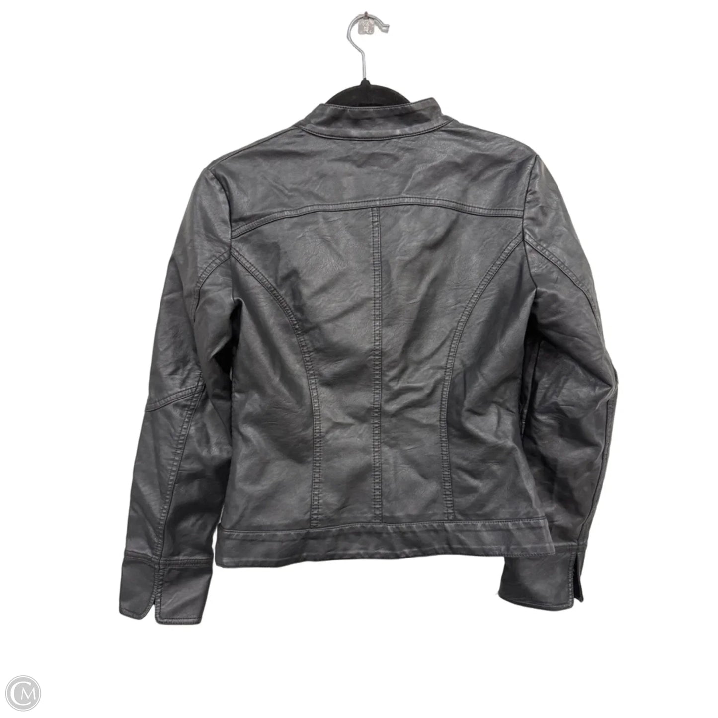 Jacket Moto By Clothes Mentor In Black, Size: S