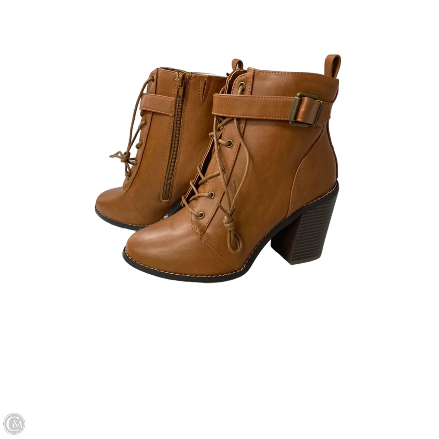 Boots Ankle Flats By Shoedazzle In Copper, Size: 7.5