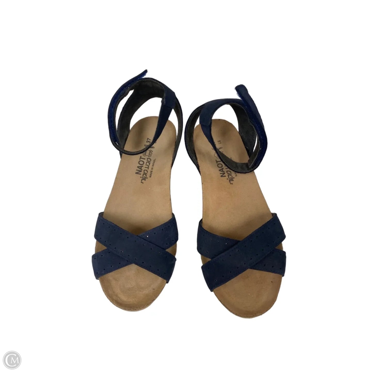 Sandals Heels Wedge By Naot In Navy, Size: 6.5