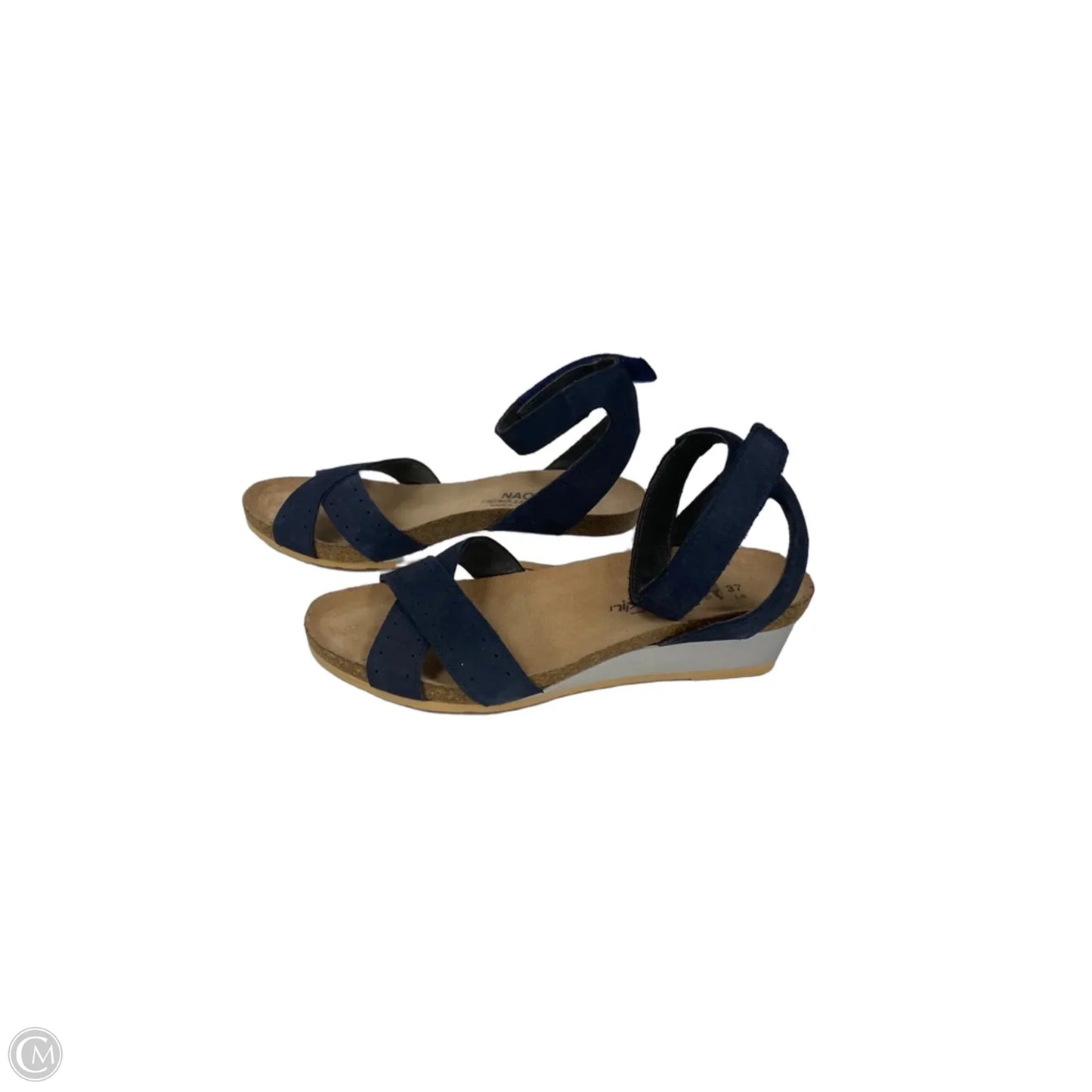 Sandals Heels Wedge By Naot In Navy, Size: 6.5