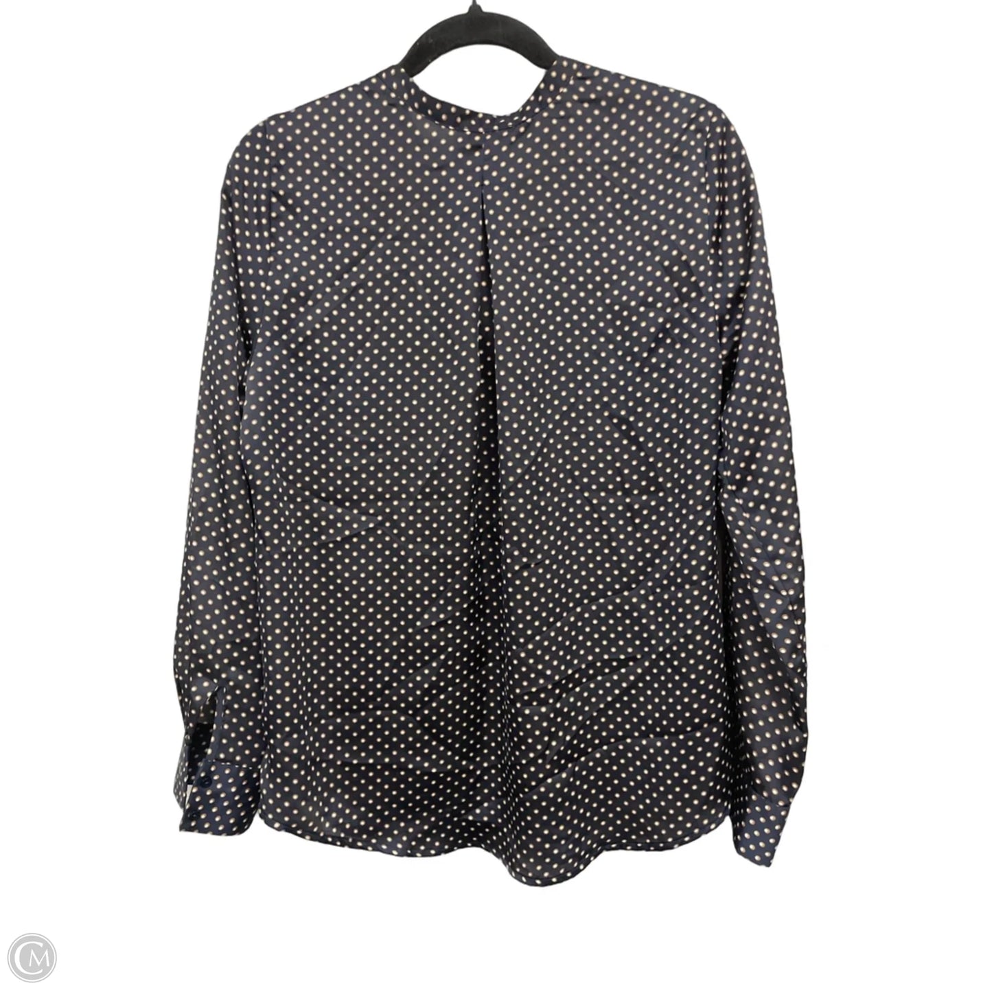 Top Long Sleeve By Limited In Blue & Cream, Size: M