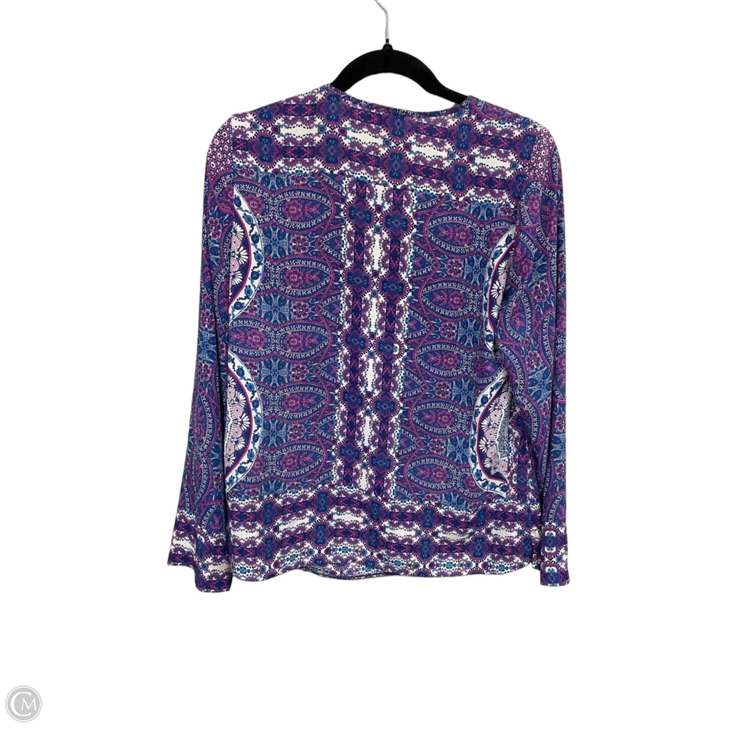Tunic Long Sleeve By Limited In Blue & Pink, Size: M