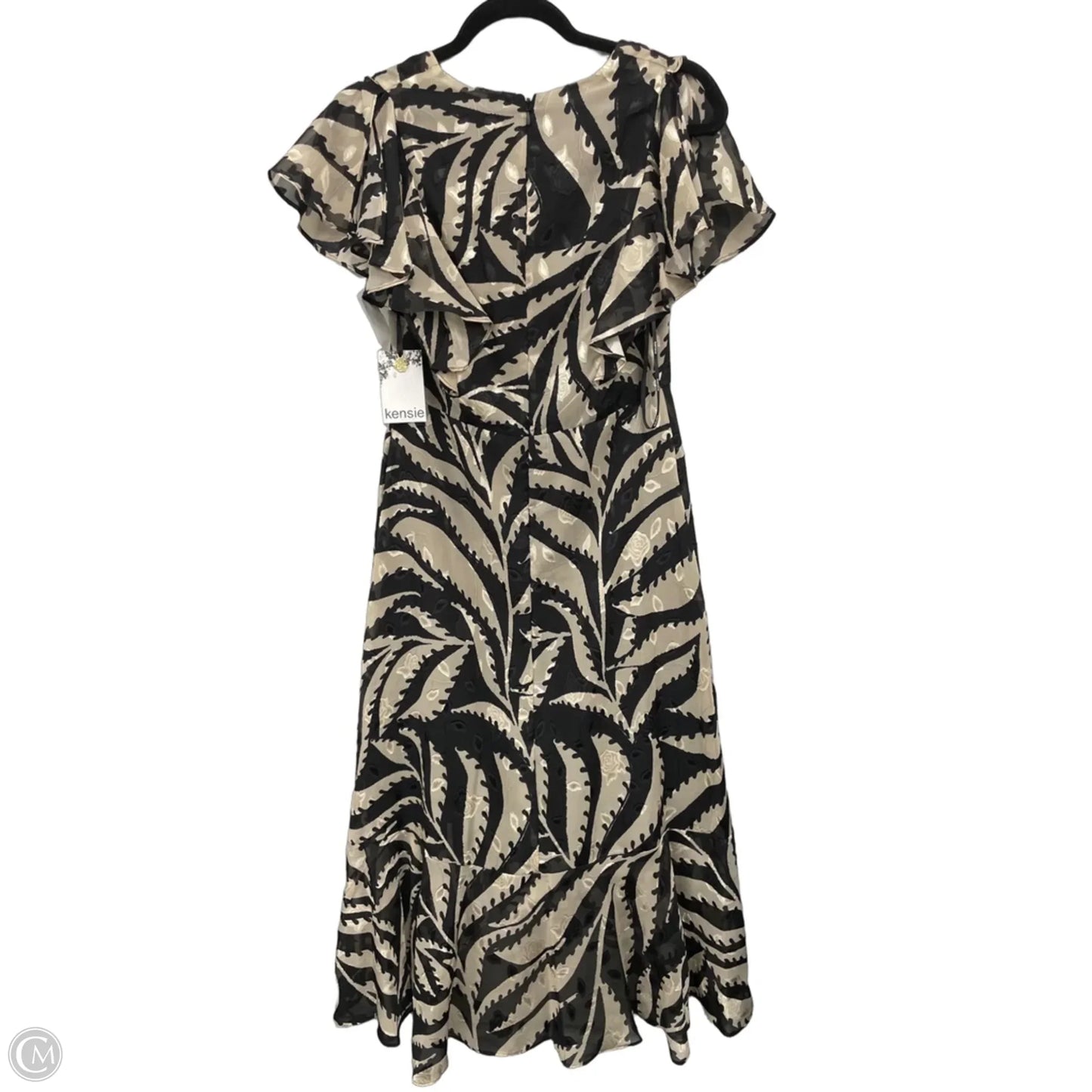 Dress Casual Midi By Kensie In Black & Tan, Size: 4
