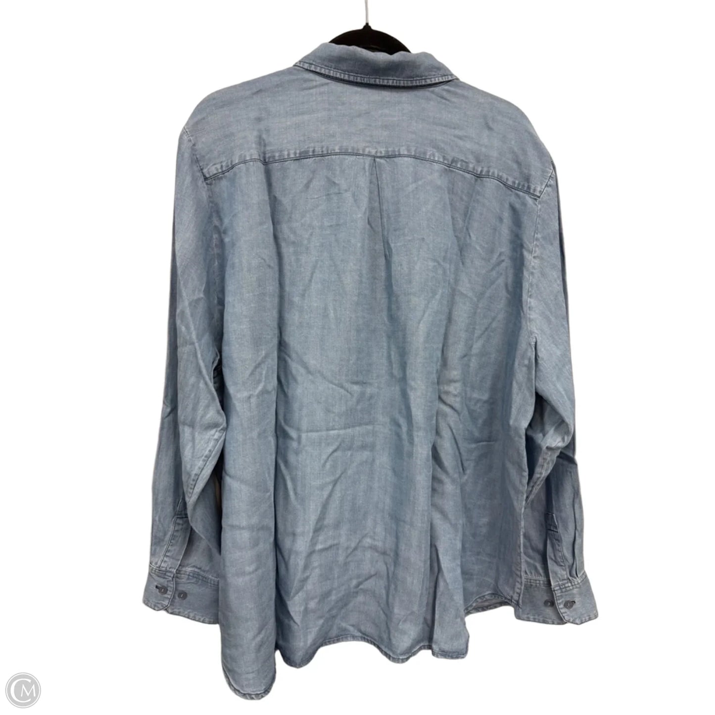 Top Long Sleeve By Peruvian Connection In Blue, Size: Xxl
