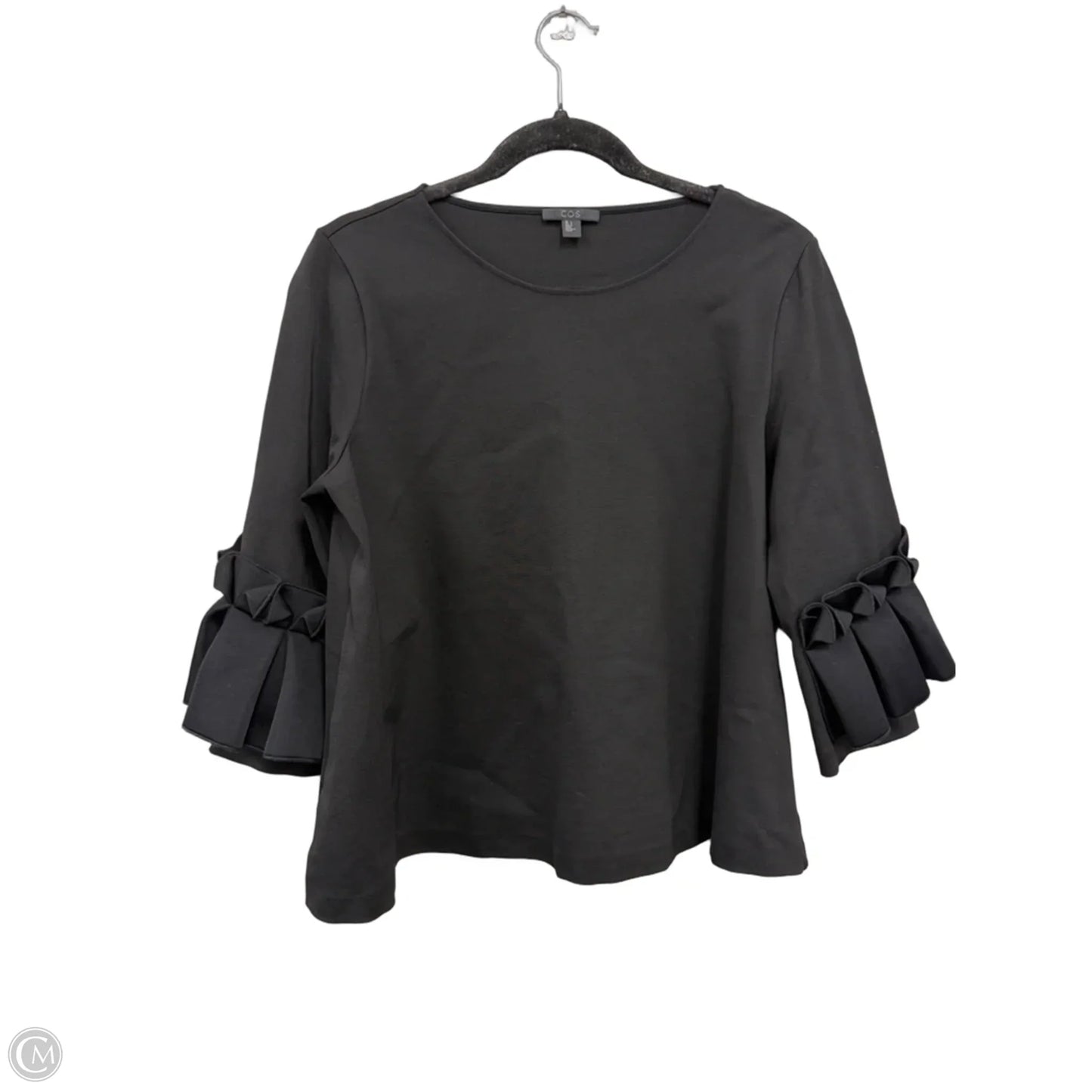 Top 3/4 Sleeve By Cos In Black, Size: L