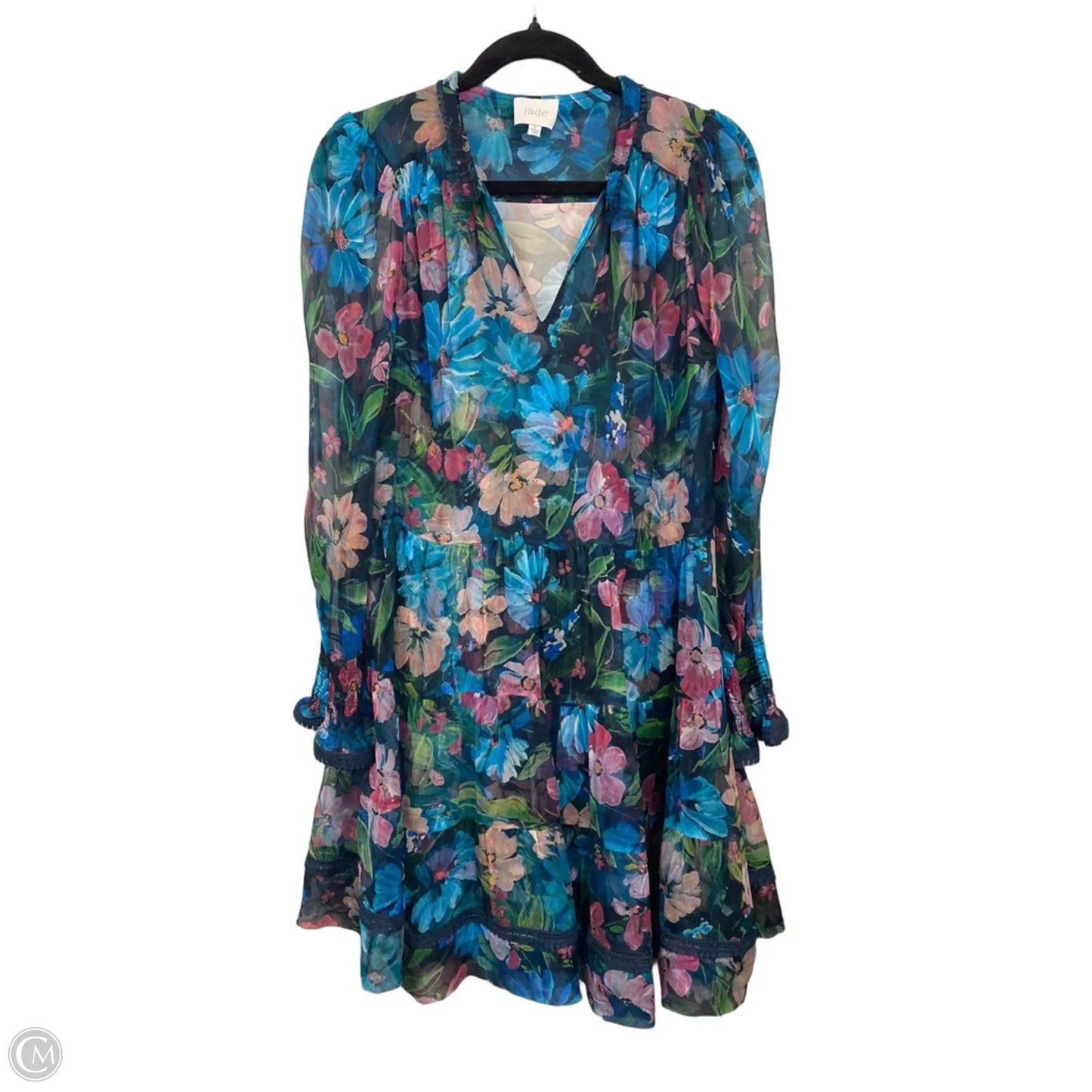 Dress Casual Short By Jade In Blue & Pink, Size: S