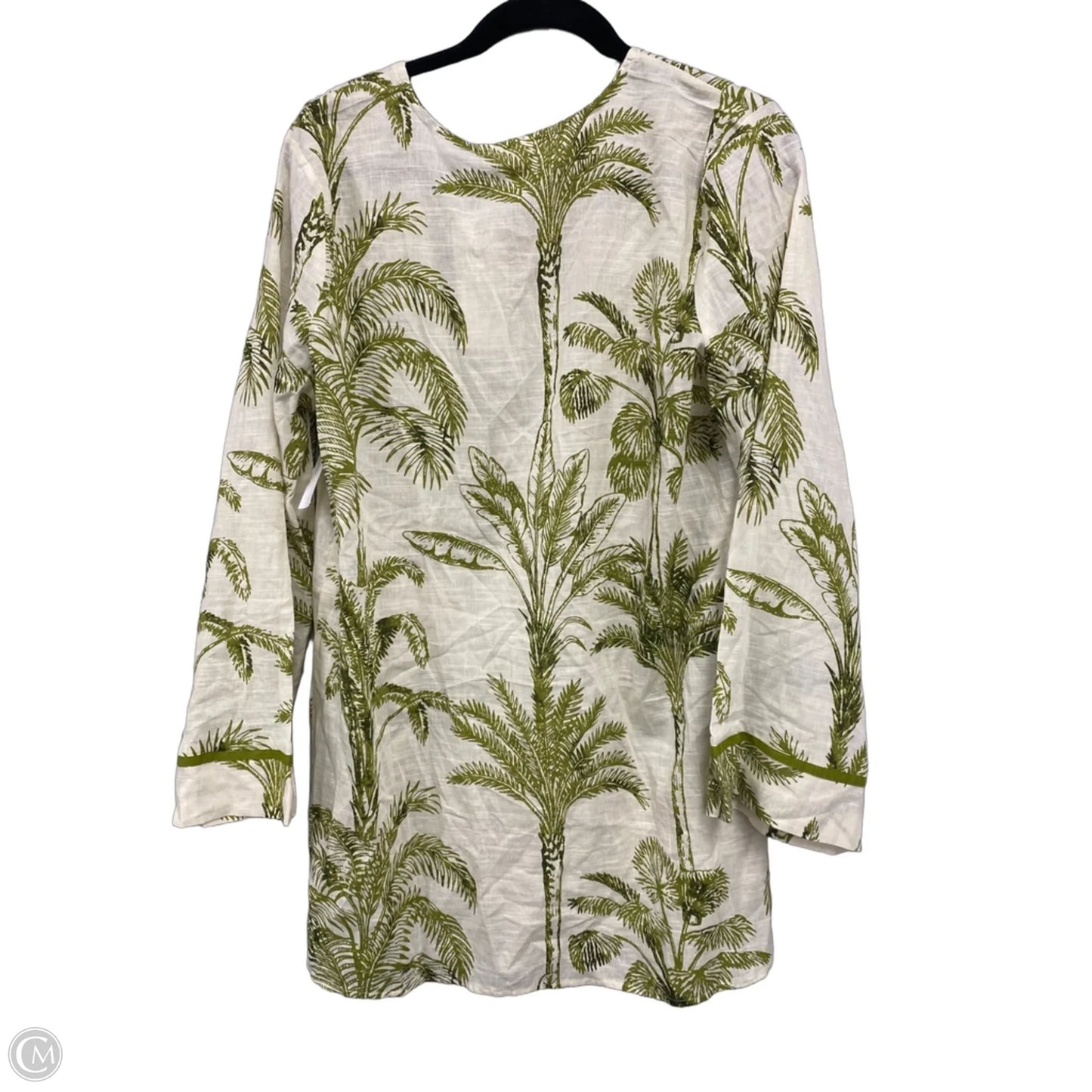 Swimwear Cover-up By Dotti In Cream & Green, Size: M