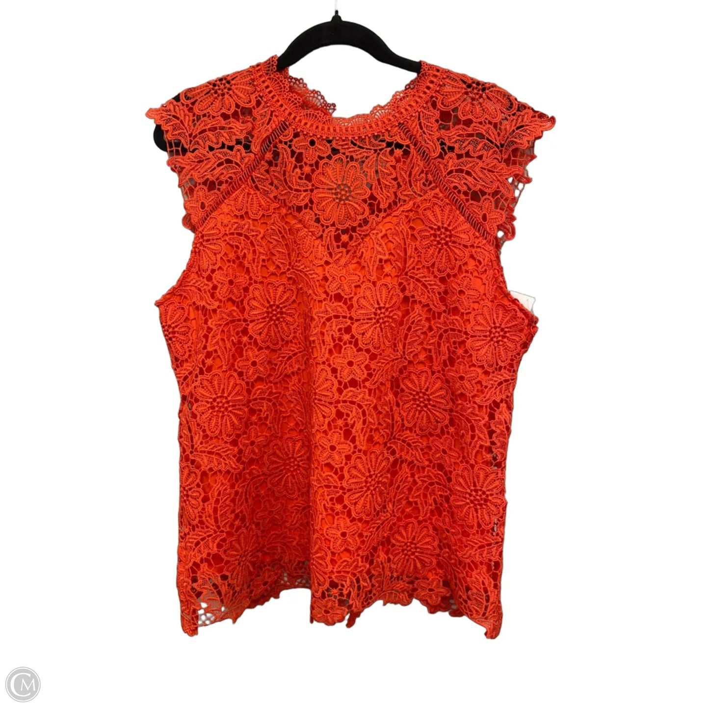 Top Short Sleeve By Adiva In Orange, Size: L
