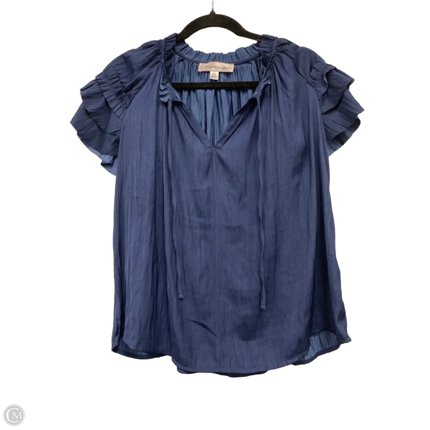 Top Short Sleeve By Catherine Malandrino In Blue, Size: M