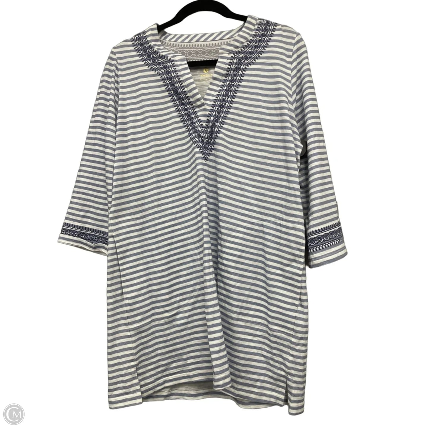 Dress Designer By Spartina In Blue & White, Size: L