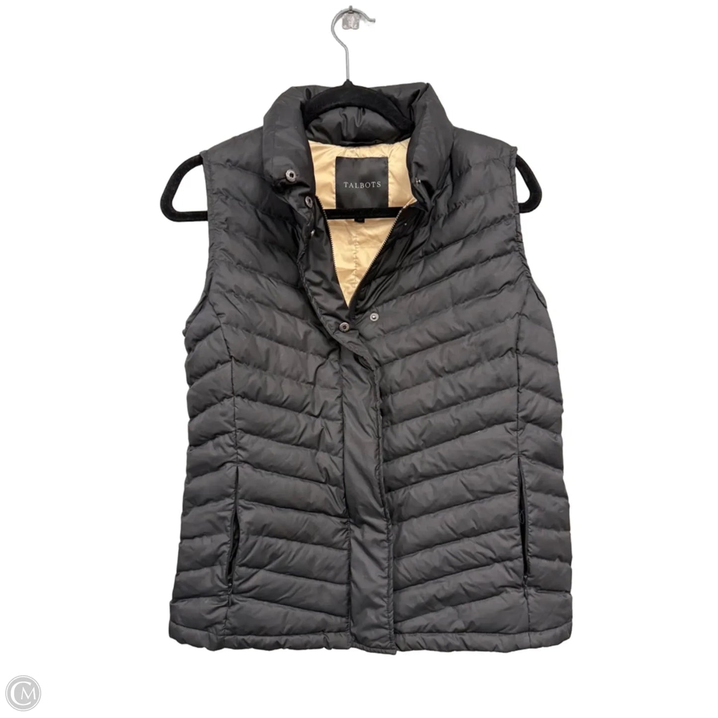 Vest Puffer & Quilted By Talbots In Black, Size: L