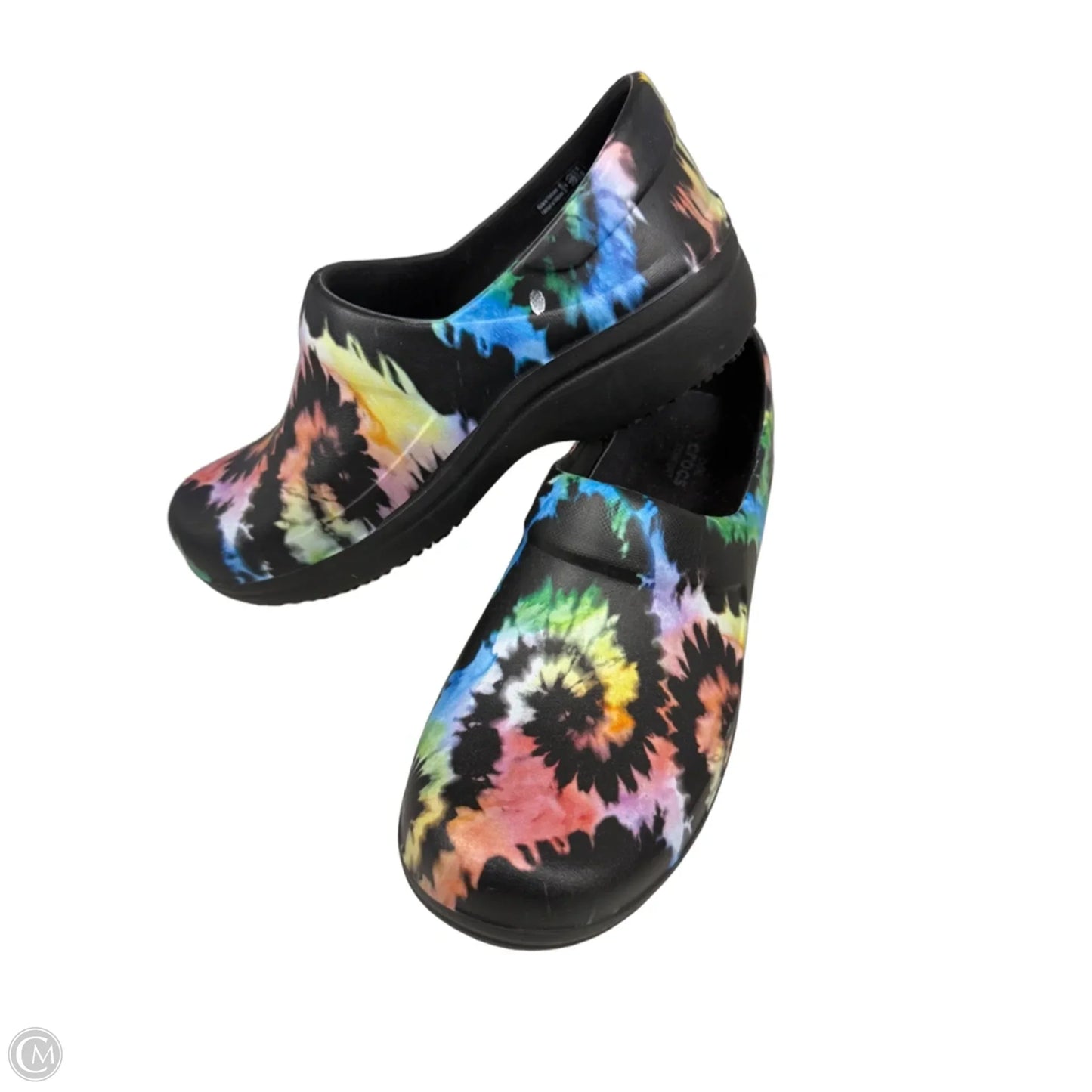Shoes Flats By Crocs In Tie Dye Print, Size: 8