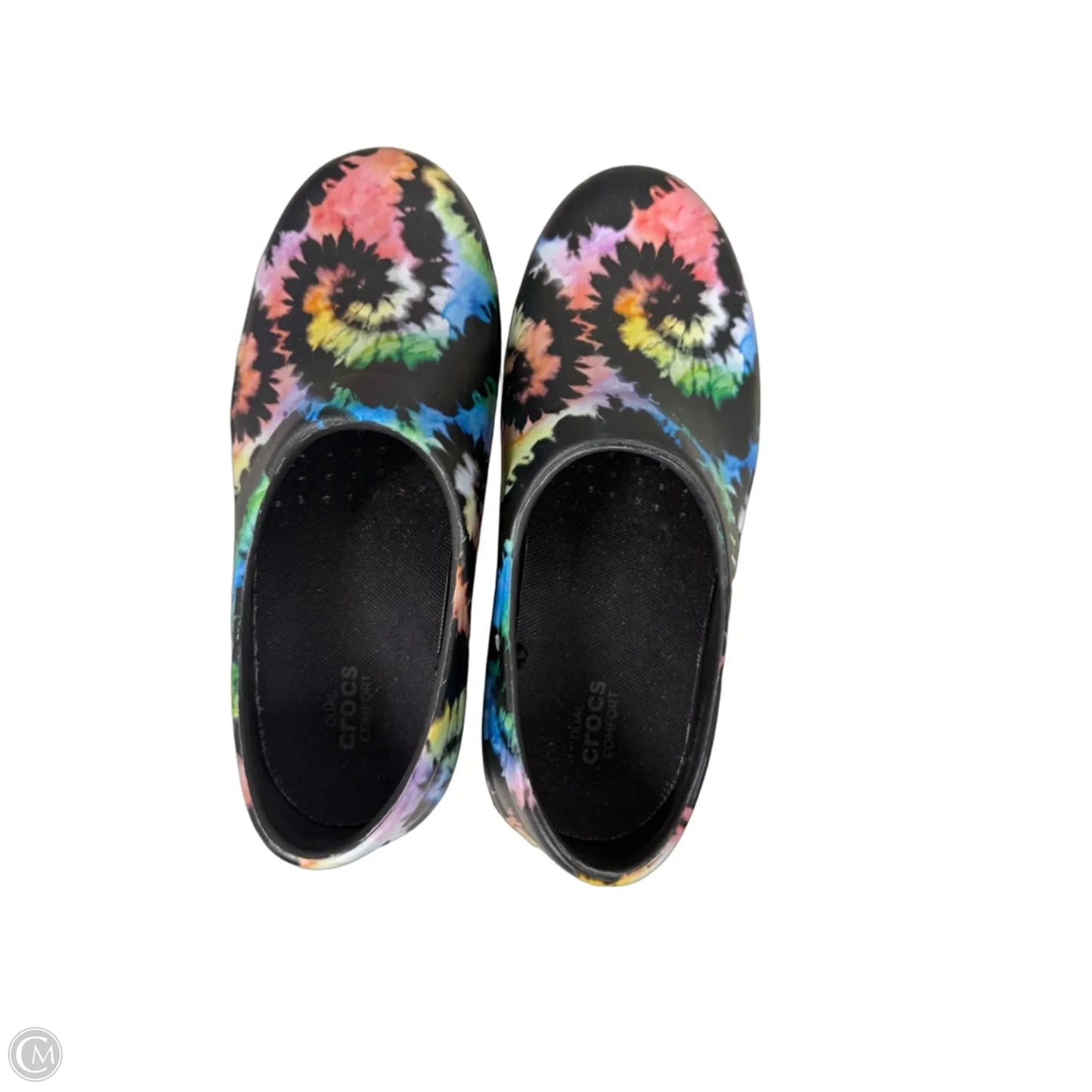 Shoes Flats By Crocs In Tie Dye Print, Size: 8