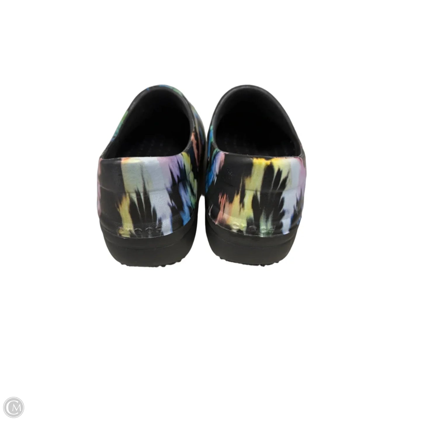 Shoes Flats By Crocs In Tie Dye Print, Size: 8