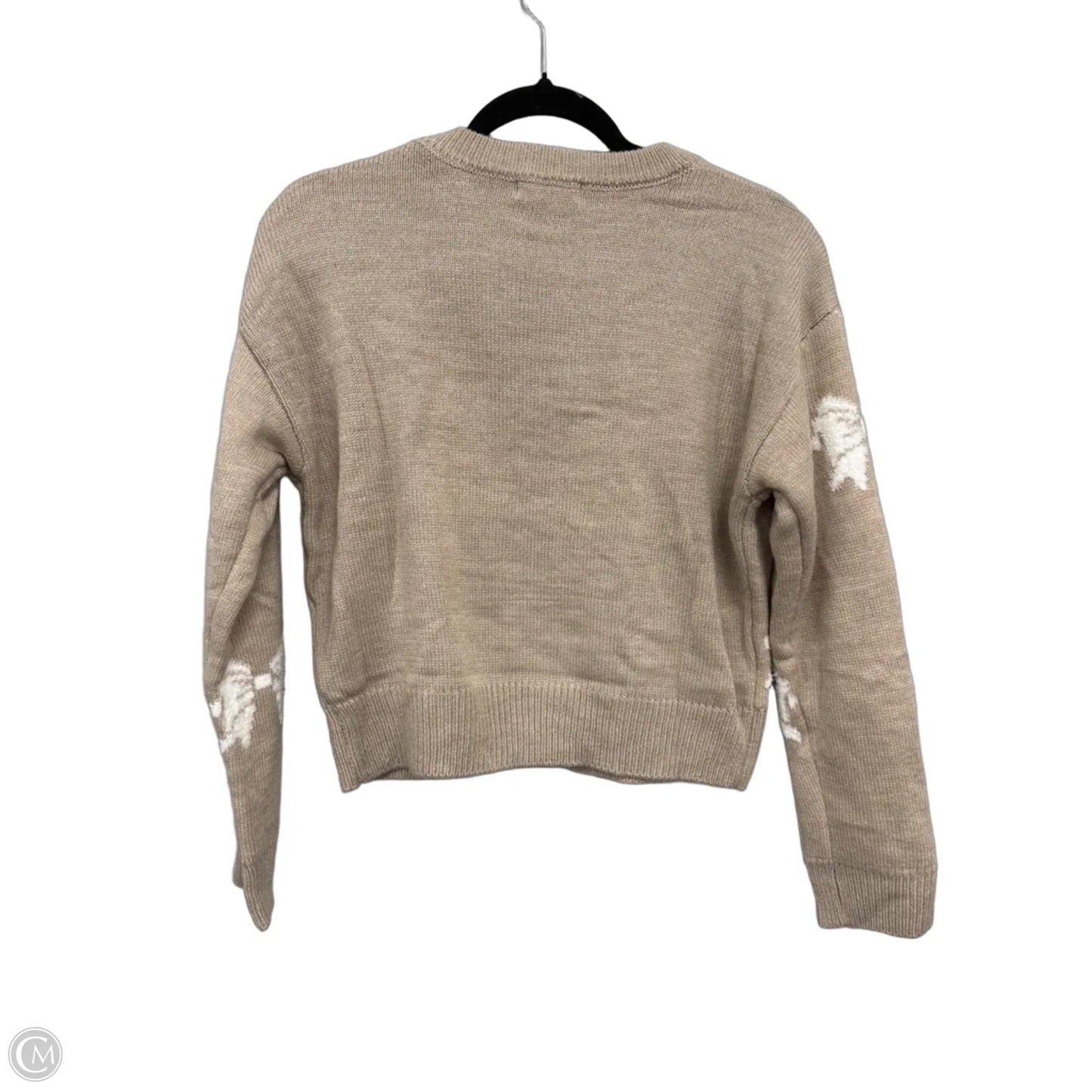 Sweater By Active Usa In Tan & White, Size: M