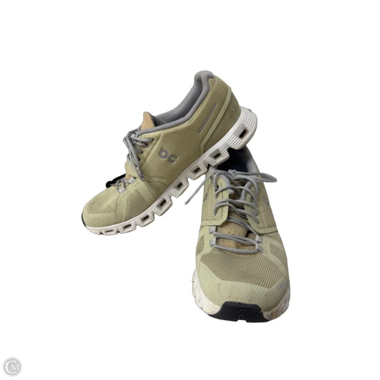 Shoes Athletic By On Cloud In Green & Grey, Size: 9.5