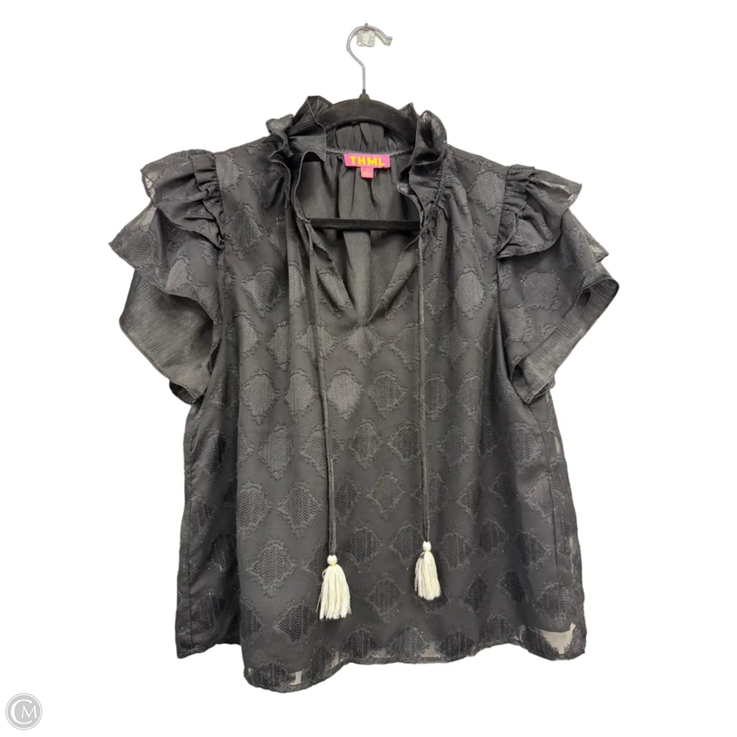 Top Short Sleeve By Thml In Black, Size: M