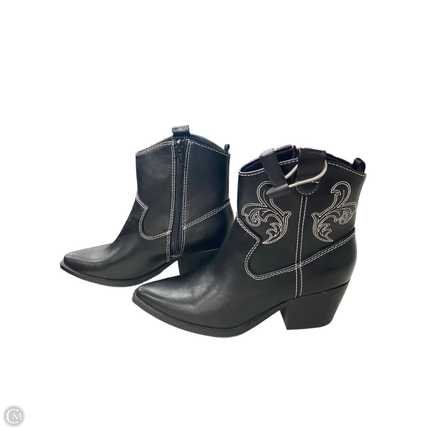 Shoes Heels Block By Clothes Mentor In Black & Tan, Size: 6.5