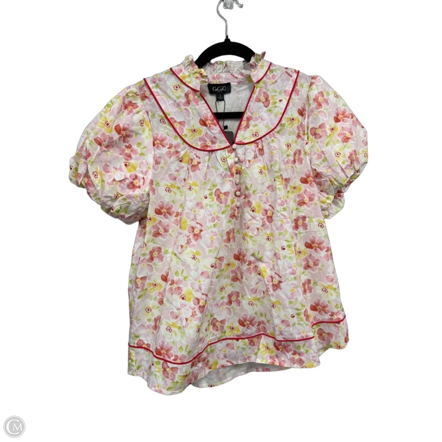 Top Short Sleeve By Gigio In Pink & Red, Size: S