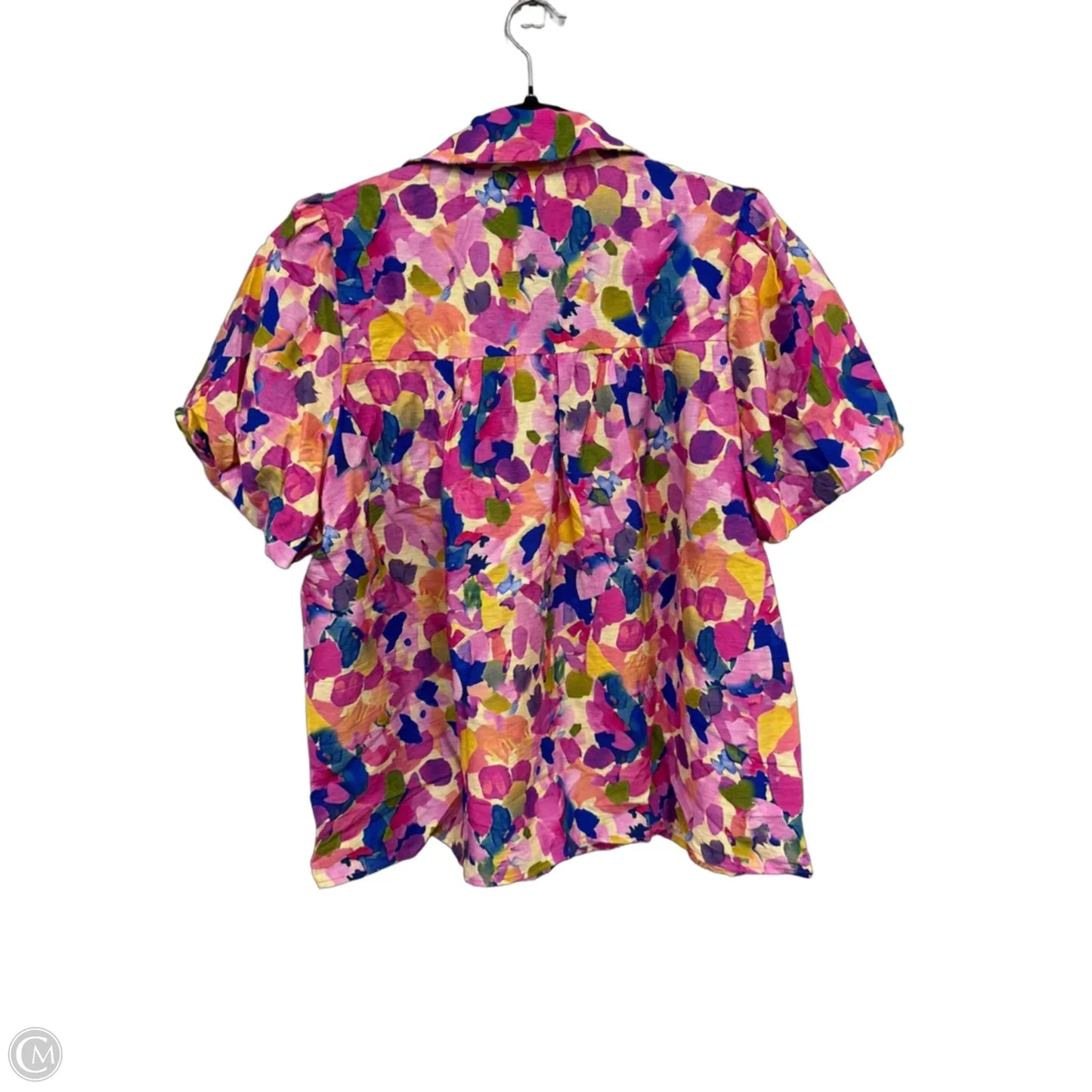 Top Short Sleeve By Bibi In Pink & Yellow, Size: S