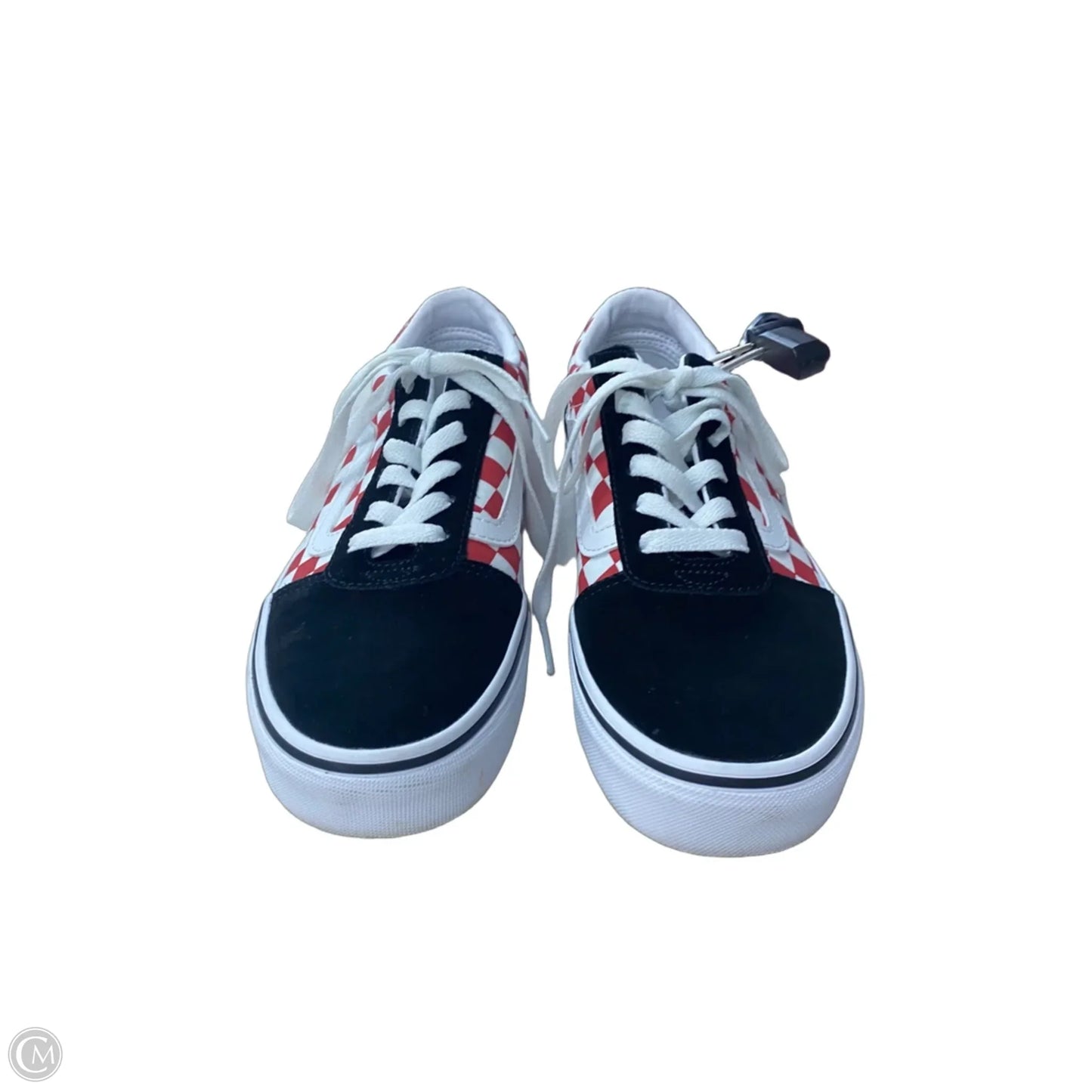 Shoes Sneakers By Vans In Black & Red, Size: 7
