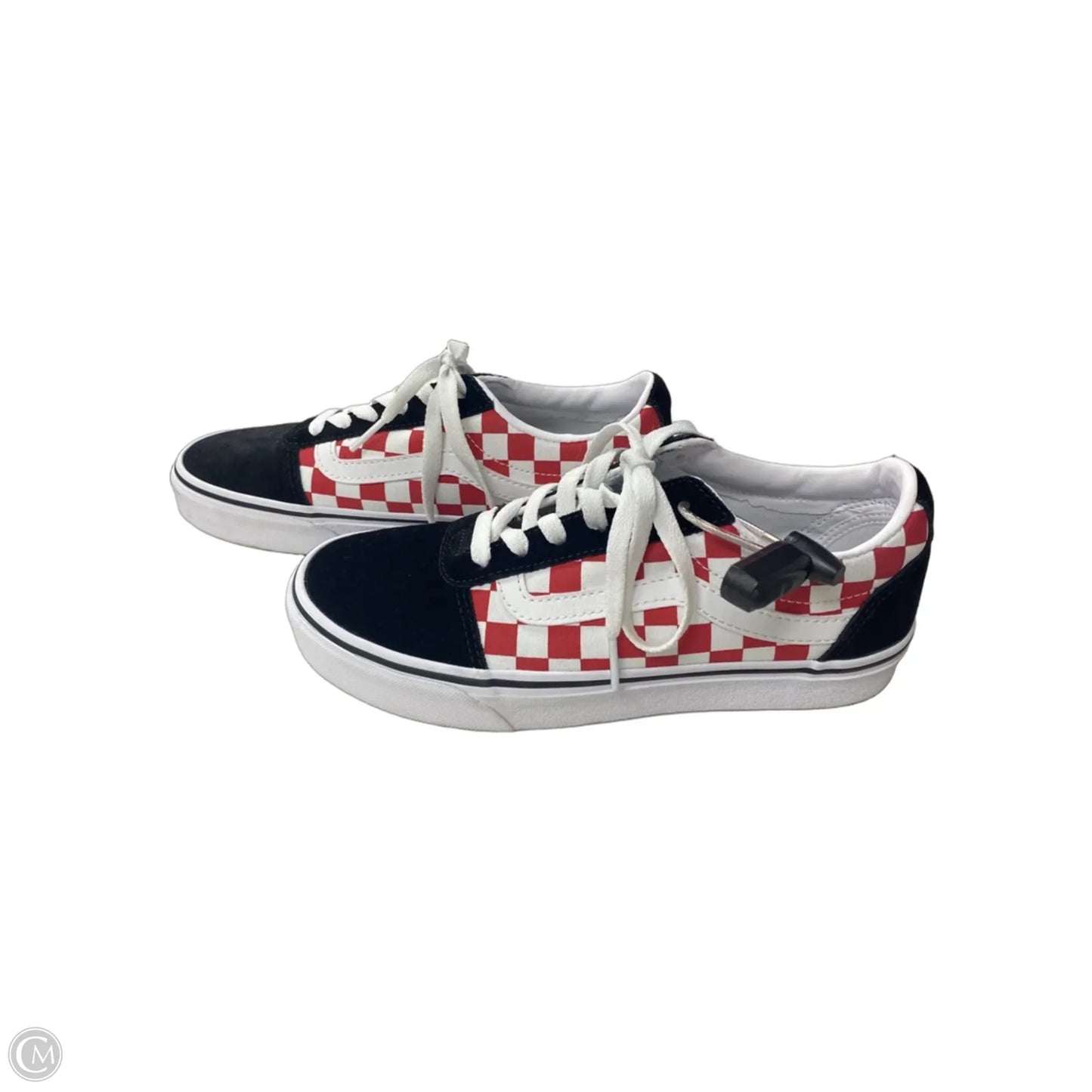 Shoes Sneakers By Vans In Black & Red, Size: 7