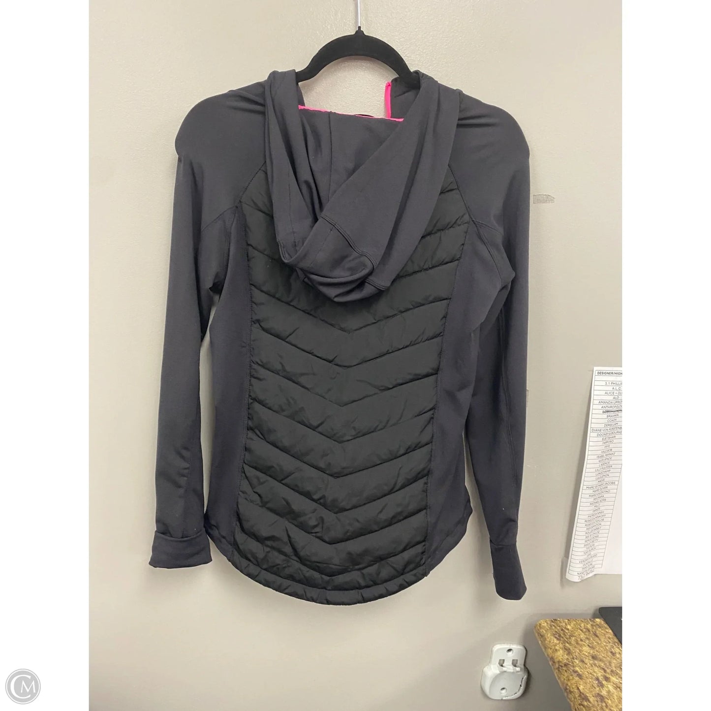 Athletic Jacket By Gapfit In Black & Pink, Size: S