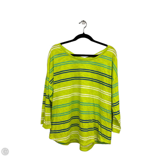 Top Long Sleeve By Talbots In Blue & Green, Size: Xl