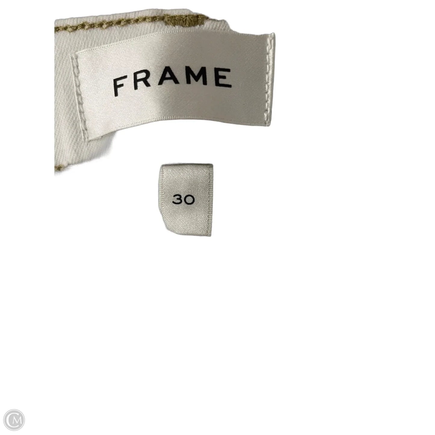 Jeans Wide Leg By Frame In White, Size: 10