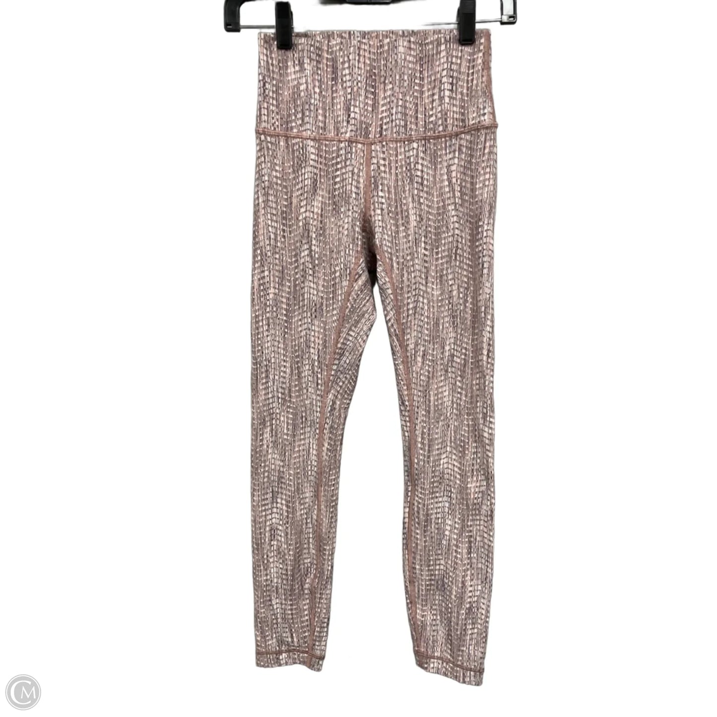 Athletic Leggings By Lululemon In Grey & Pink, Size: 4