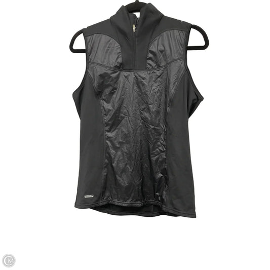 Athletic Top Short Sleeve By Mizuno In Black, Size: S
