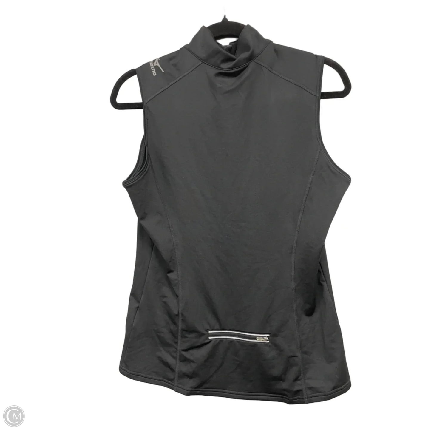 Athletic Top Short Sleeve By Mizuno In Black, Size: S