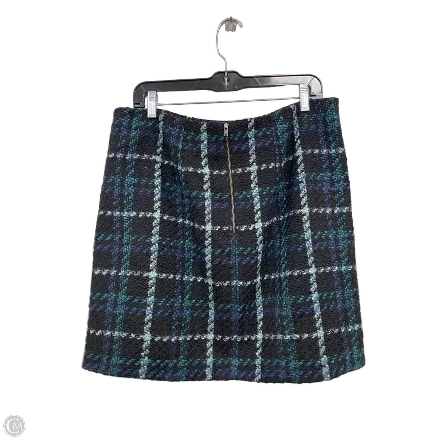 Skirt Mini & Short By Loft In Black & Blue, Size: 12