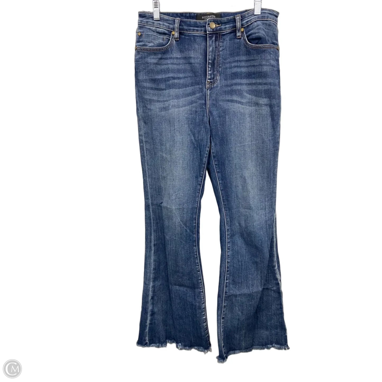 Jeans Flared By Liverpool In Blue, Size: 8