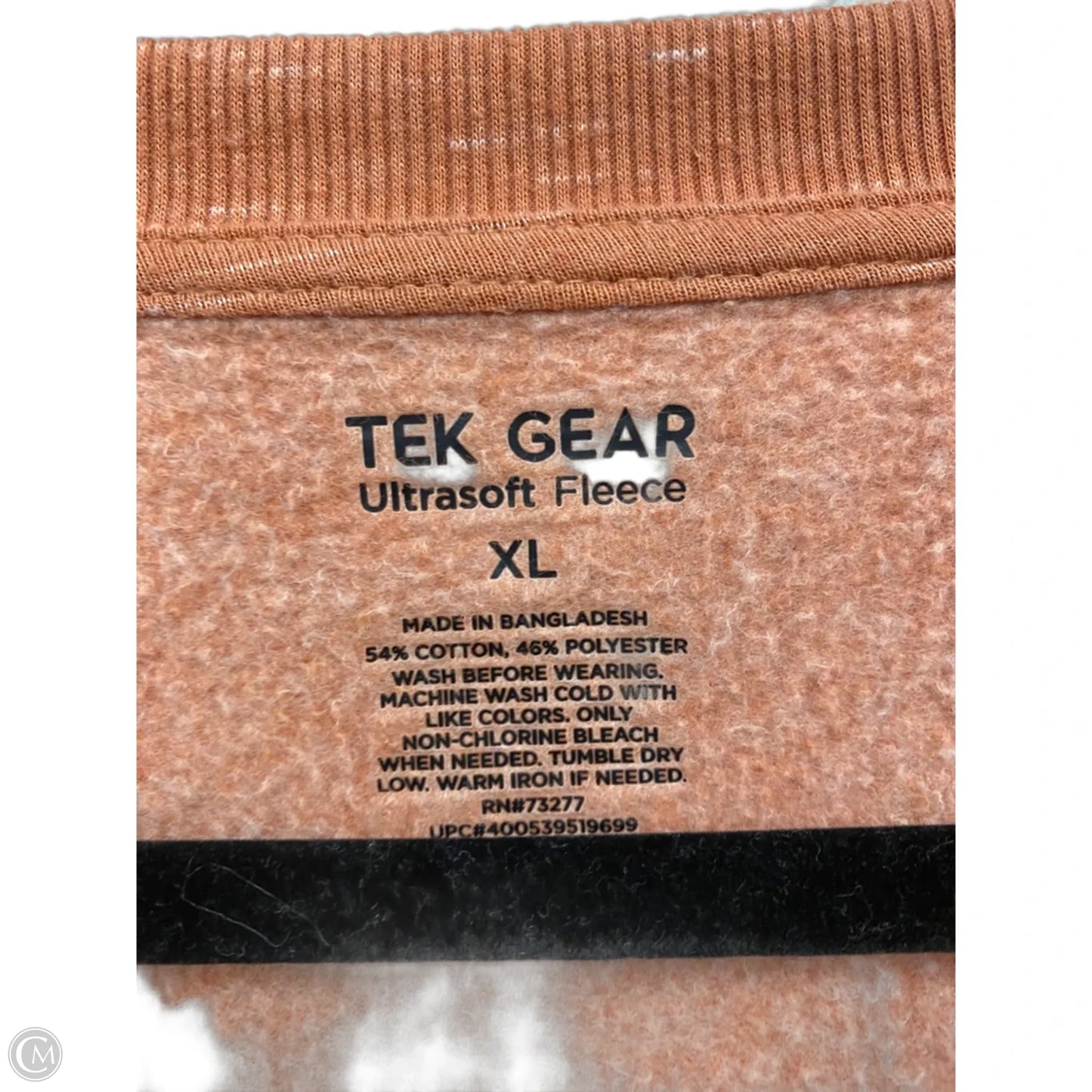Sweatshirt Crewneck By Tek Gear In Orange, Size: Xl