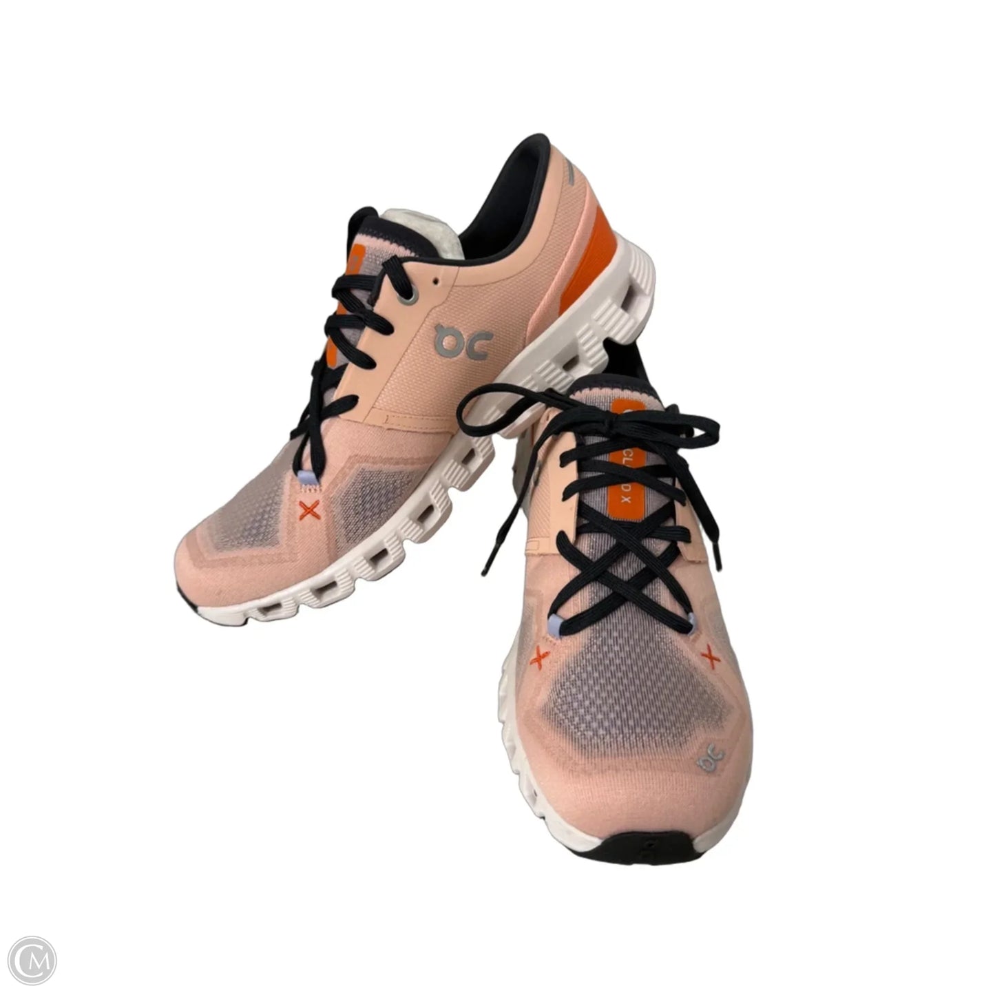 Shoes Athletic By On Cloud In Grey & Orange, Size: 9