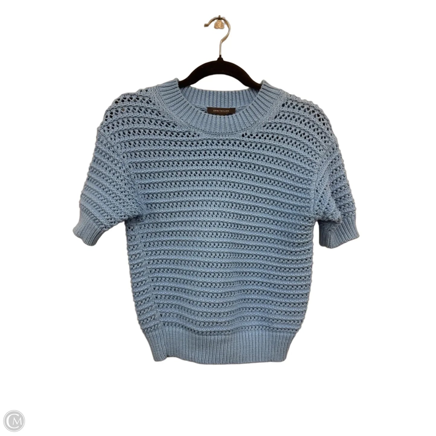 Sweater Short Sleeve By Ann Taylor In Blue, Size: Xsp