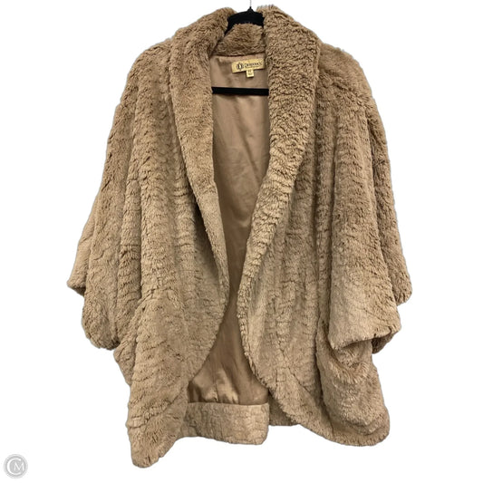 Jacket Faux Fur & Sherpa By Democracy In Tan, Size: 1x