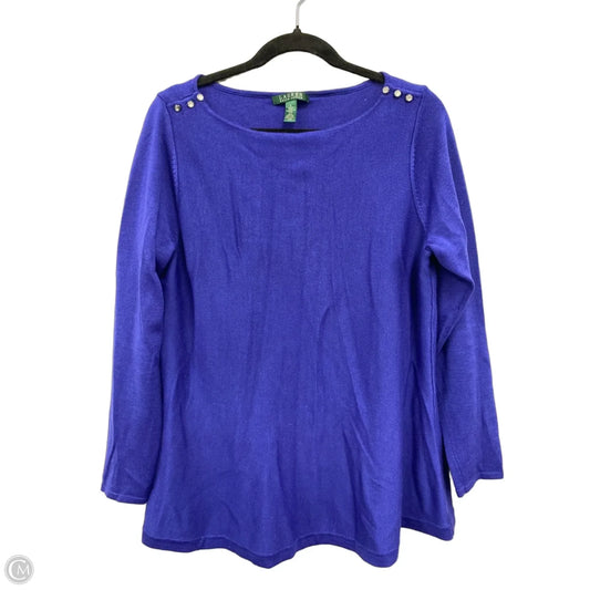 Sweater By Lauren By Ralph Lauren In Purple, Size: 1x
