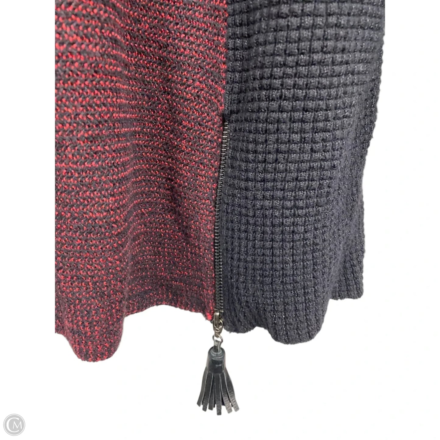 Sweater By Nic + Zoe In Black & Red, Size: Xl
