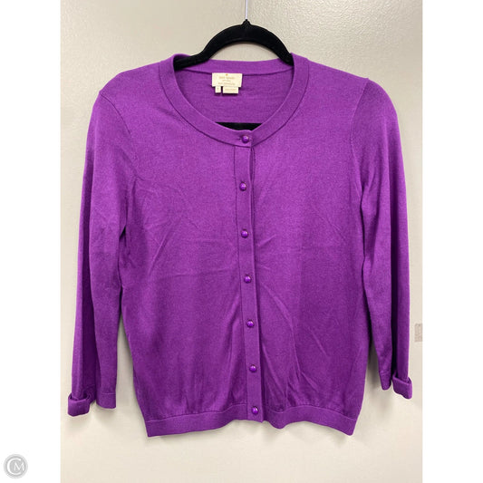Cardigan Designer By Kate Spade In Purple, Size: S