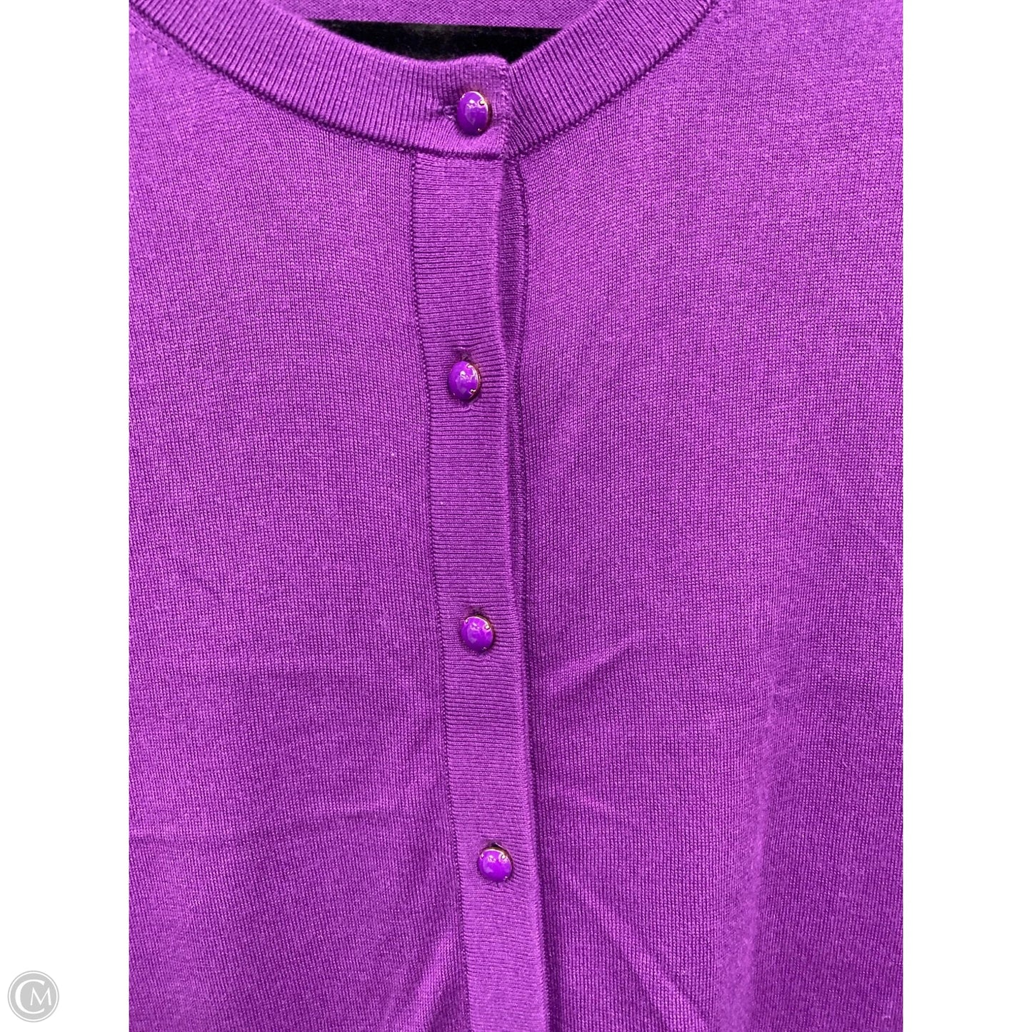 Cardigan Designer By Kate Spade In Purple, Size: S