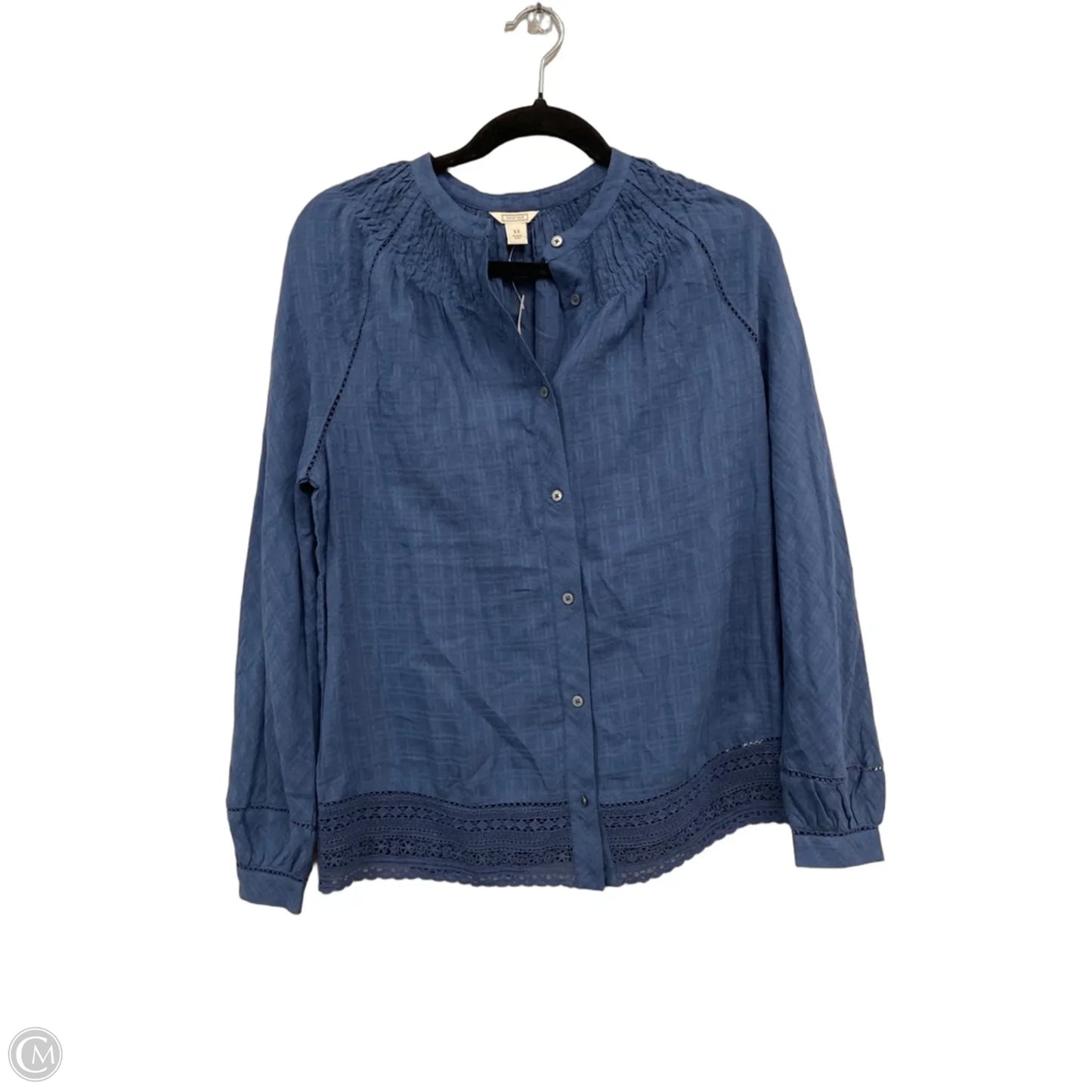 Top Long Sleeve By Point Sur In Blue, Size: Xs