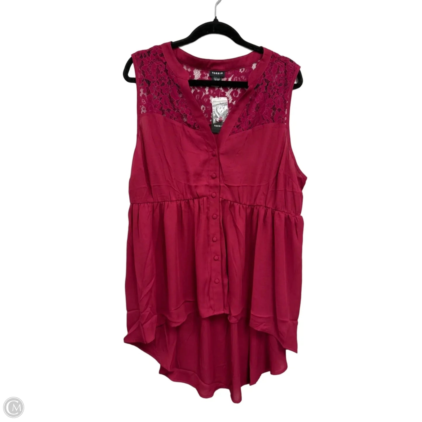 Top Sleeveless By Torrid In Maroon, Size: 2x