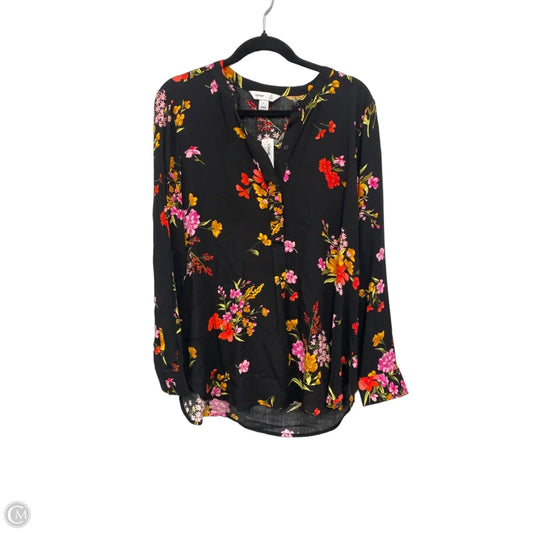 Top Long Sleeve By Old Navy In Black & Red, Size: L